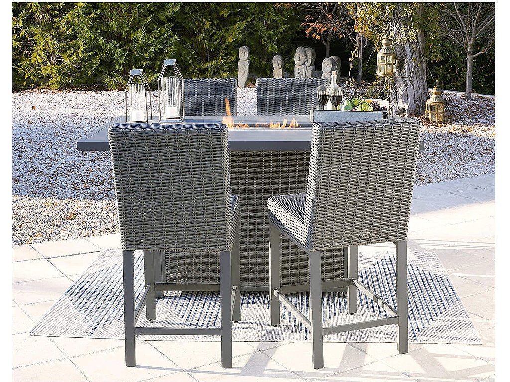 Palazzo Outdoor Counter Height Dining Table with 4 Barstools