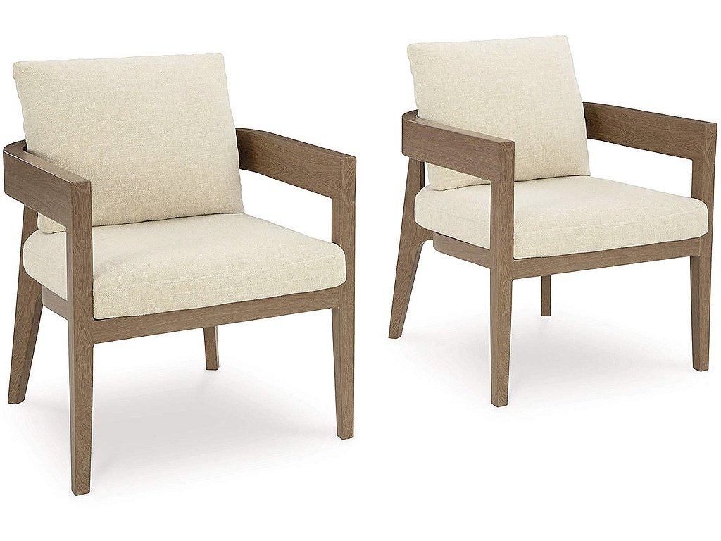 Serene Bay Outdoor Dining Arm Chair with Cushion (Set of 2)