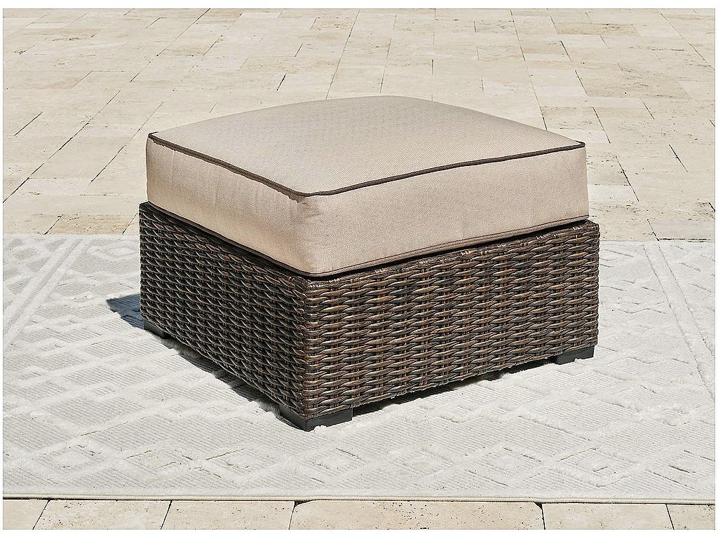 Coastline Bay Outdoor Ottoman with Cushion