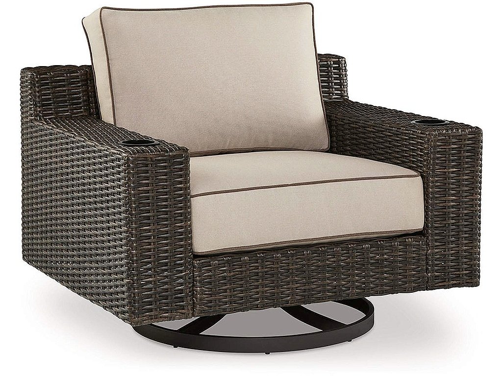 Coastline Bay Outdoor Swivel Lounge with Cushion