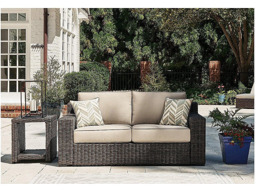 Coastline Bay Outdoor Loveseat with Cushion