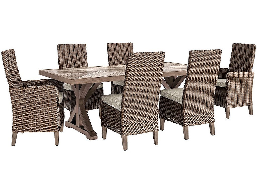 Beachcroft Outdoor Dining Table with 6 Chairs