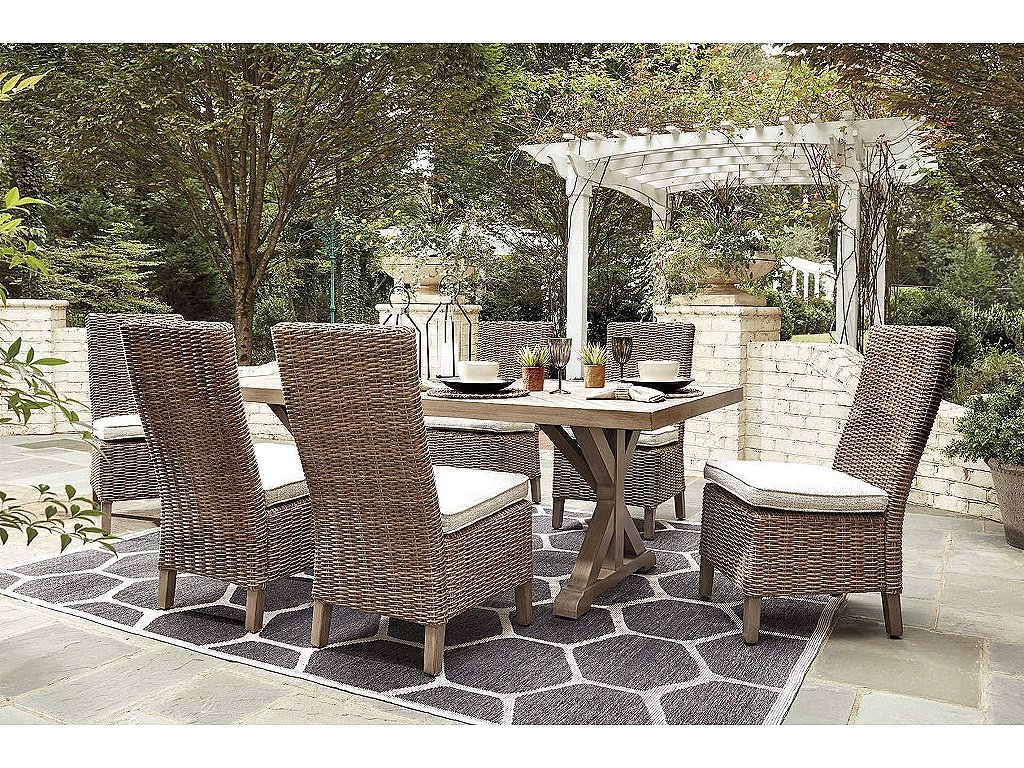 Beachcroft Outdoor Dining Table with 6 Chairs