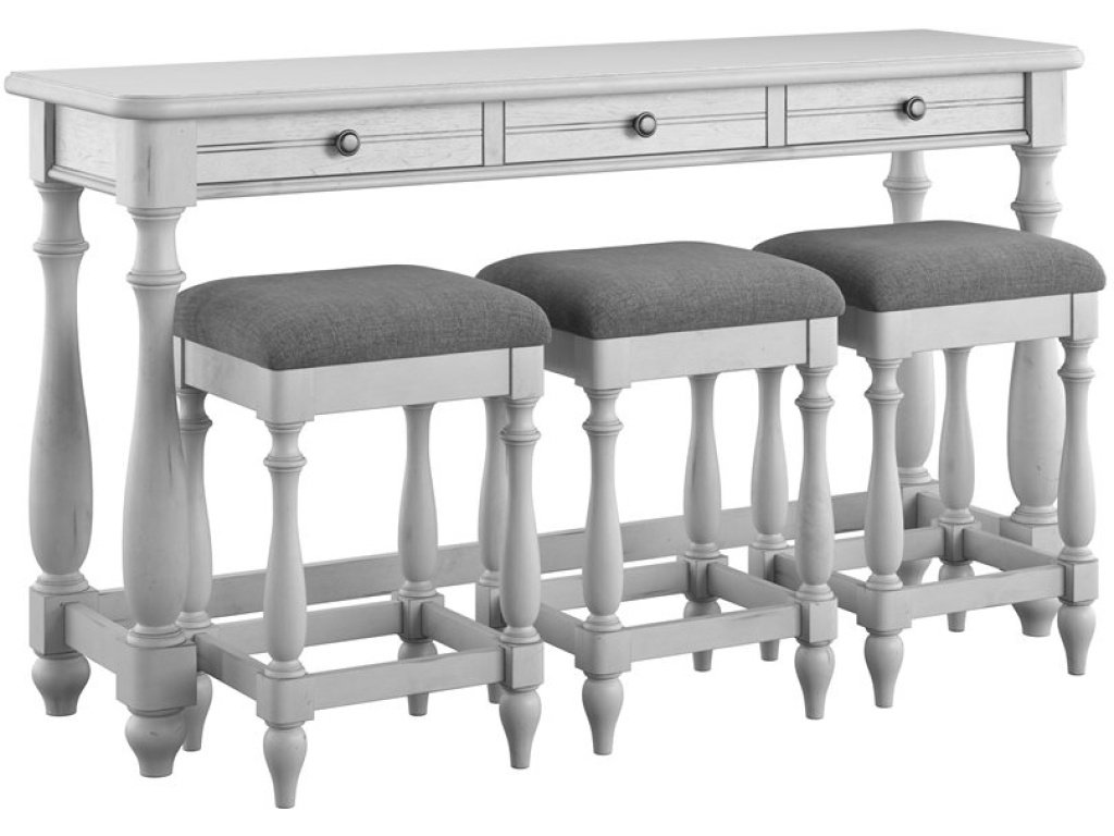 Sofa Table W /  3 Stools