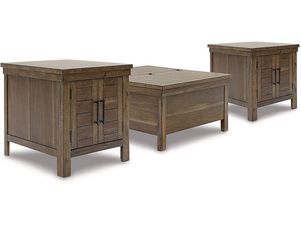 Moriville Lift-top Coffee Table and 2 End Tables