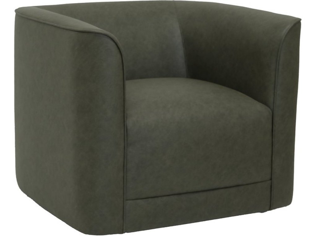 Swivel Accent Chair- Olive Pu