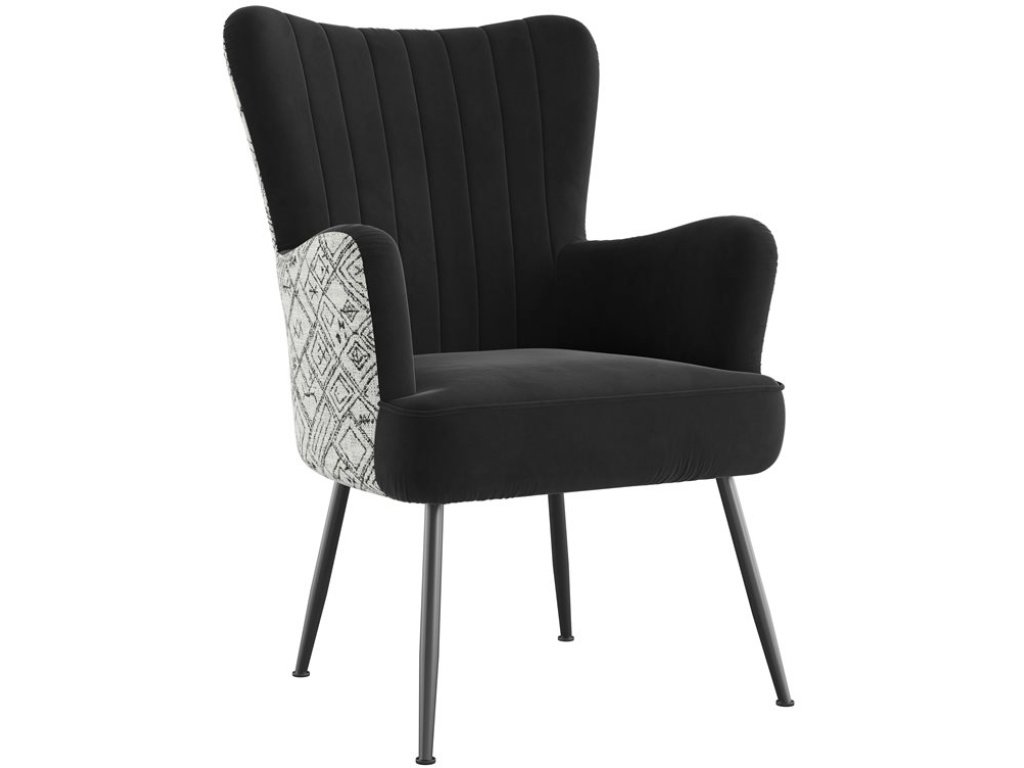 Accent Chair - Recycled Black / Boho