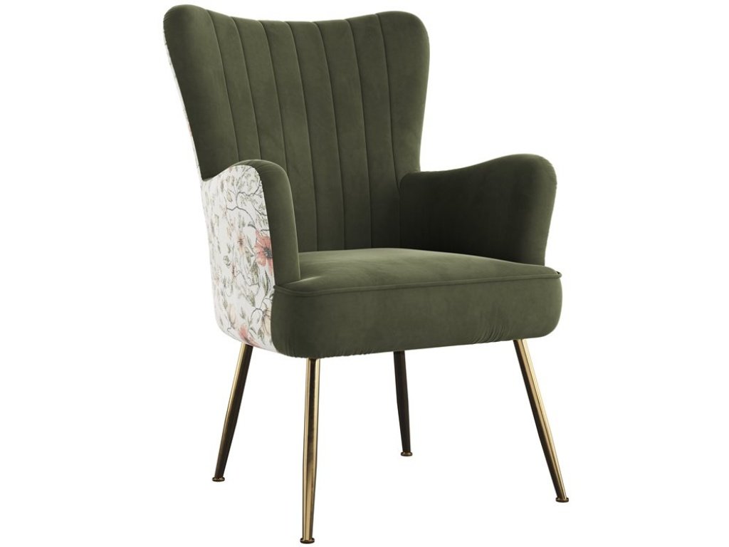 Accent Chair - Recycled Green / Floral