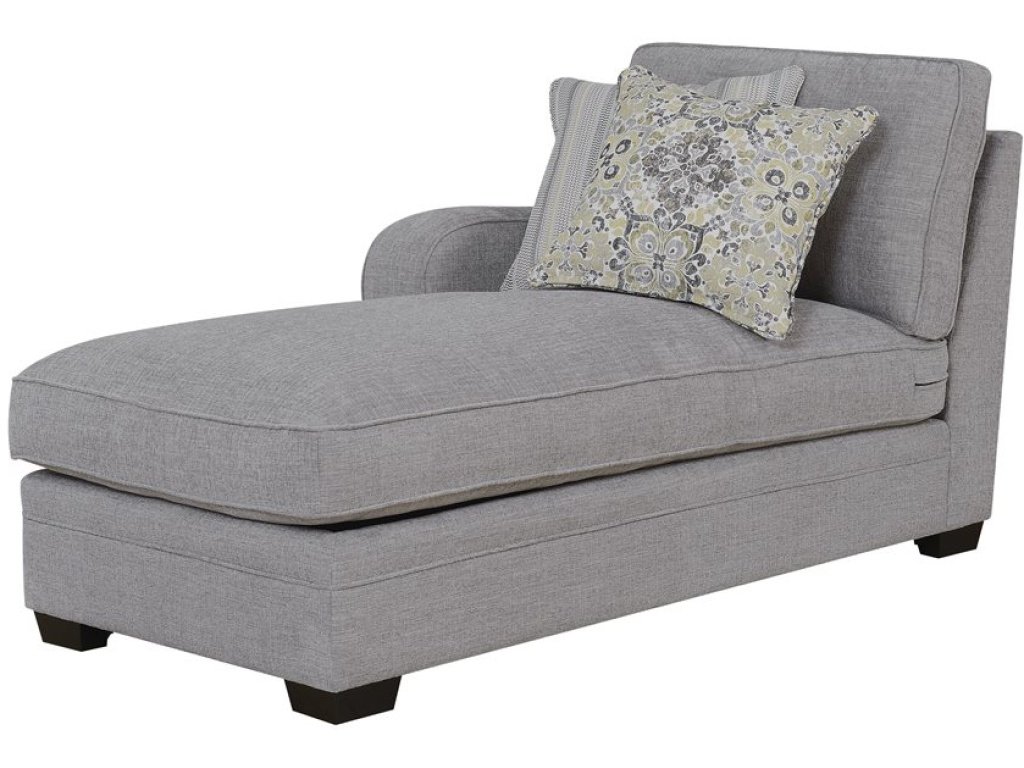 Lsf Chaise W / 2 Pillows-Light Grey