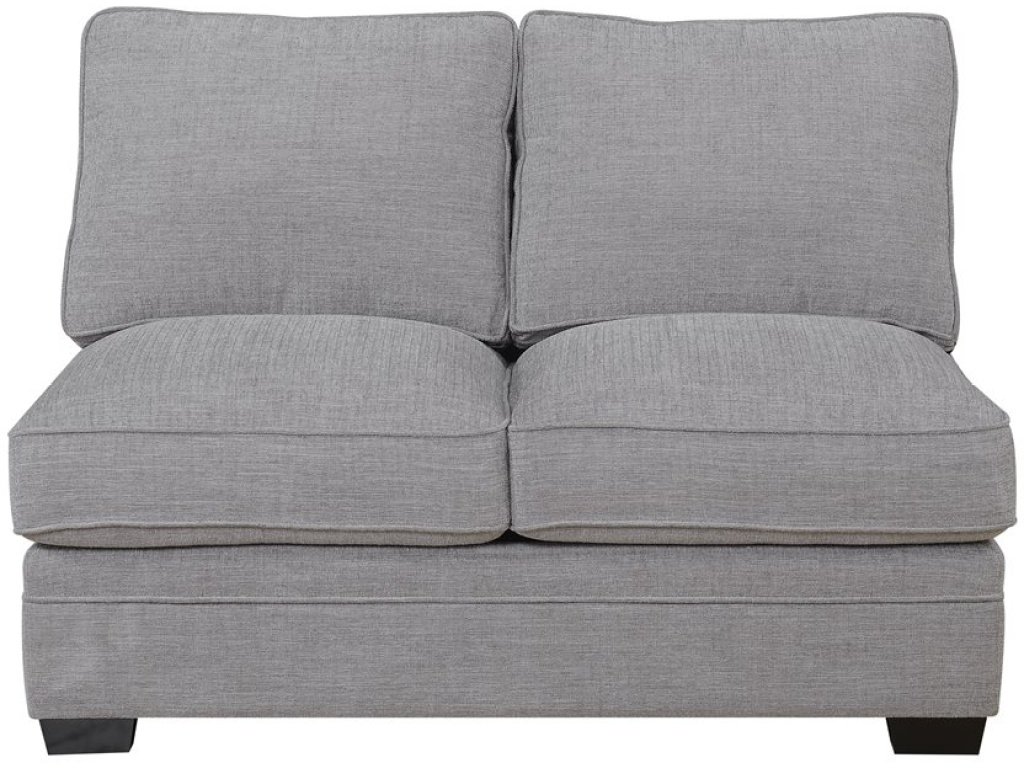 Armless Loveseat-Light Grey