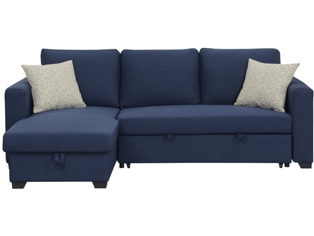 Lsf-Rsf Chaise  W / 1 Pillow-Navy