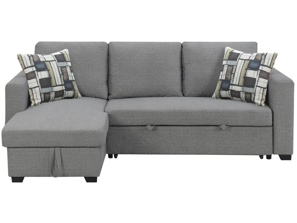 Langley-2Pc Chofa-W / 2 Pillows-Grey