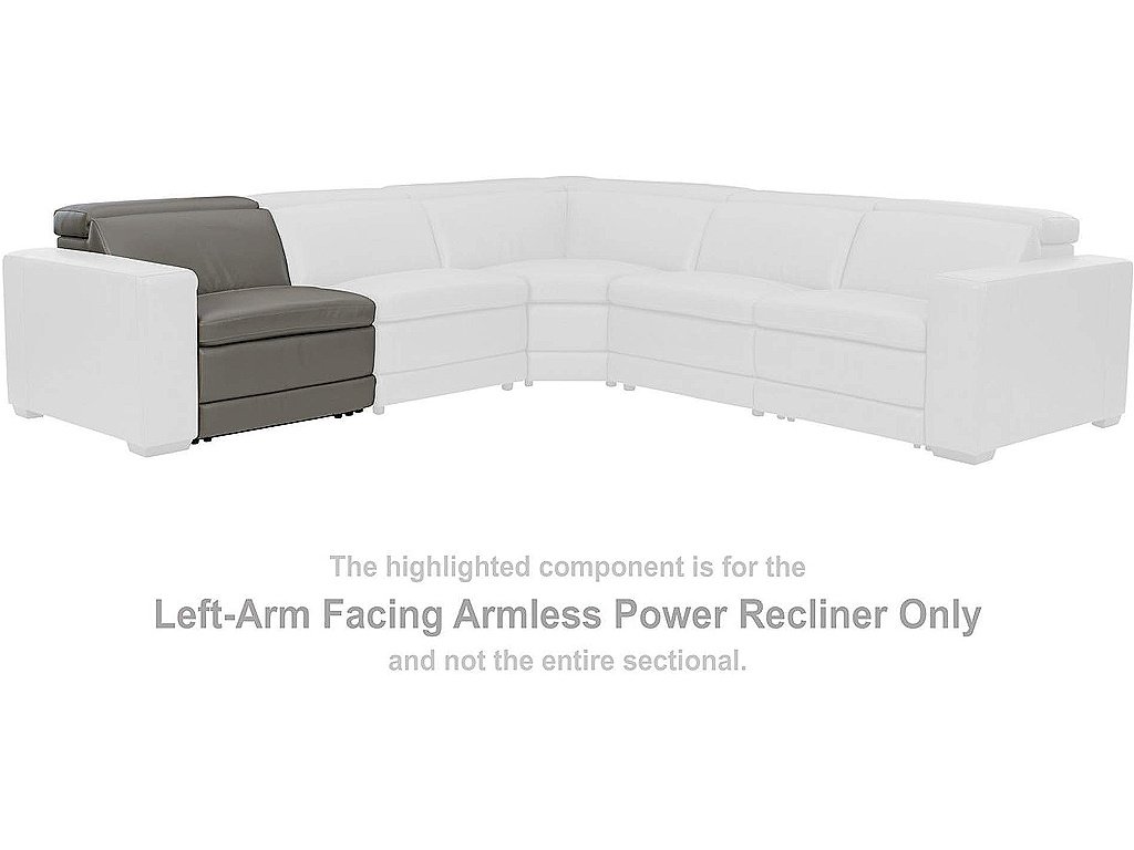 Texline Left-Arm Facing Armless Power Recliner