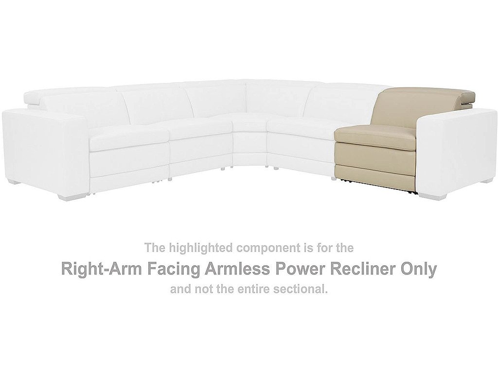 Texline Right-Arm Facing Armless Power Recliner