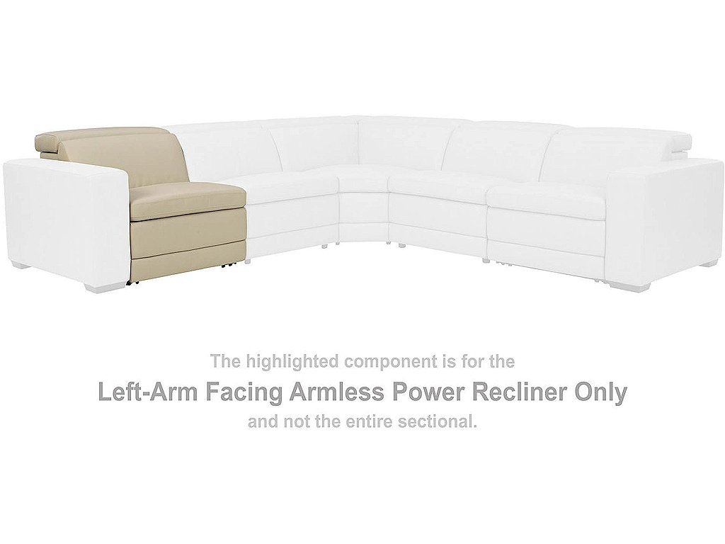 Texline Left-Arm Facing Armless Power Recliner