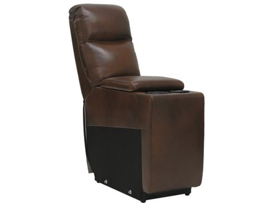 Console W /  Storage & Cupholders - Brown Leather