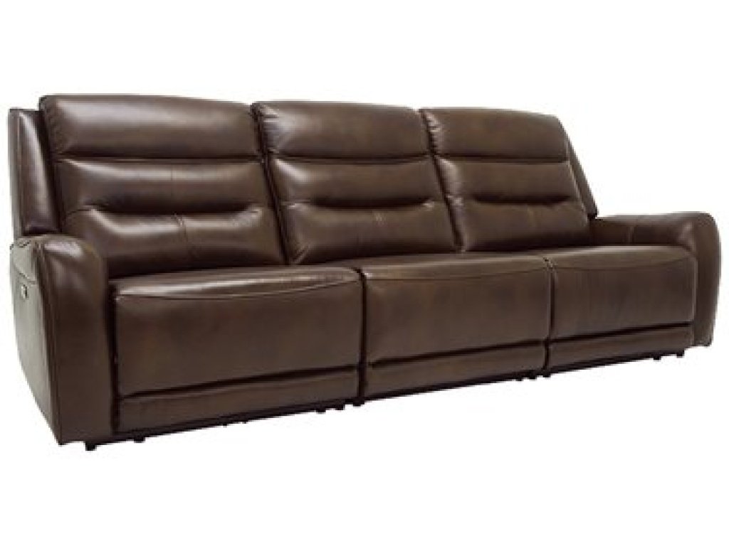 3Pc - Dual Power Sofa W /  2 Recliners - Brown Leather