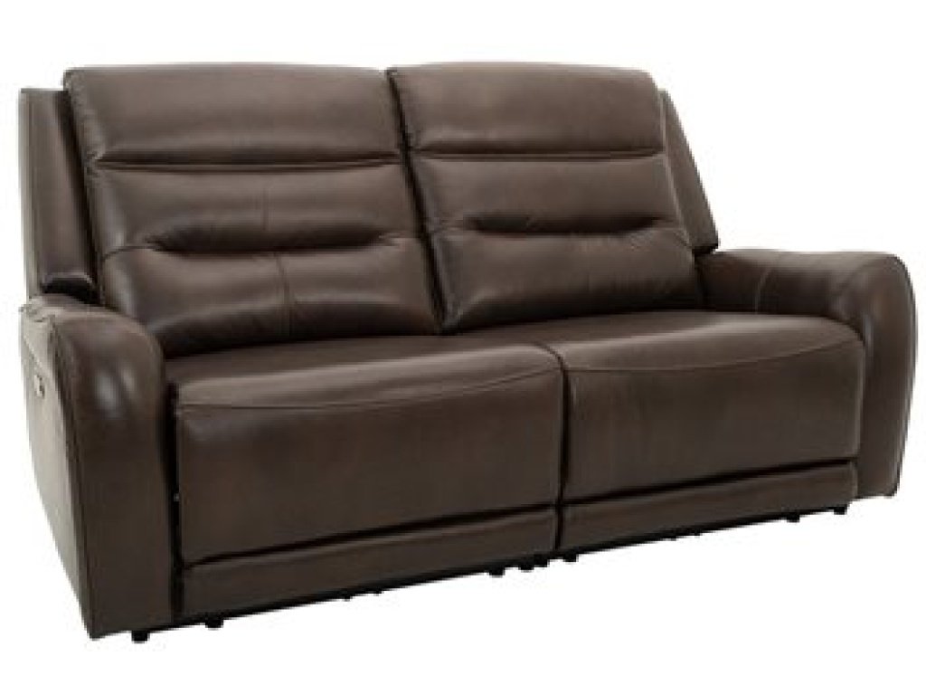 2Pc - Dual Power Loveseat W /  2 Recliners - Brown Leather