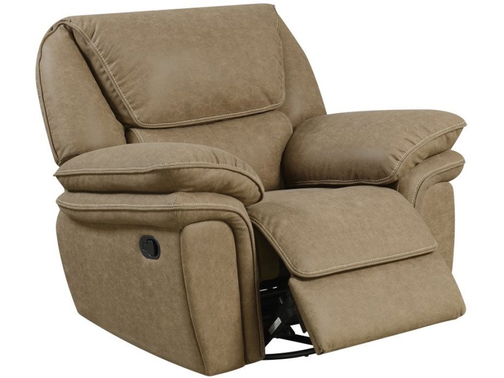 Swivel Glider Recliner-Light Brown