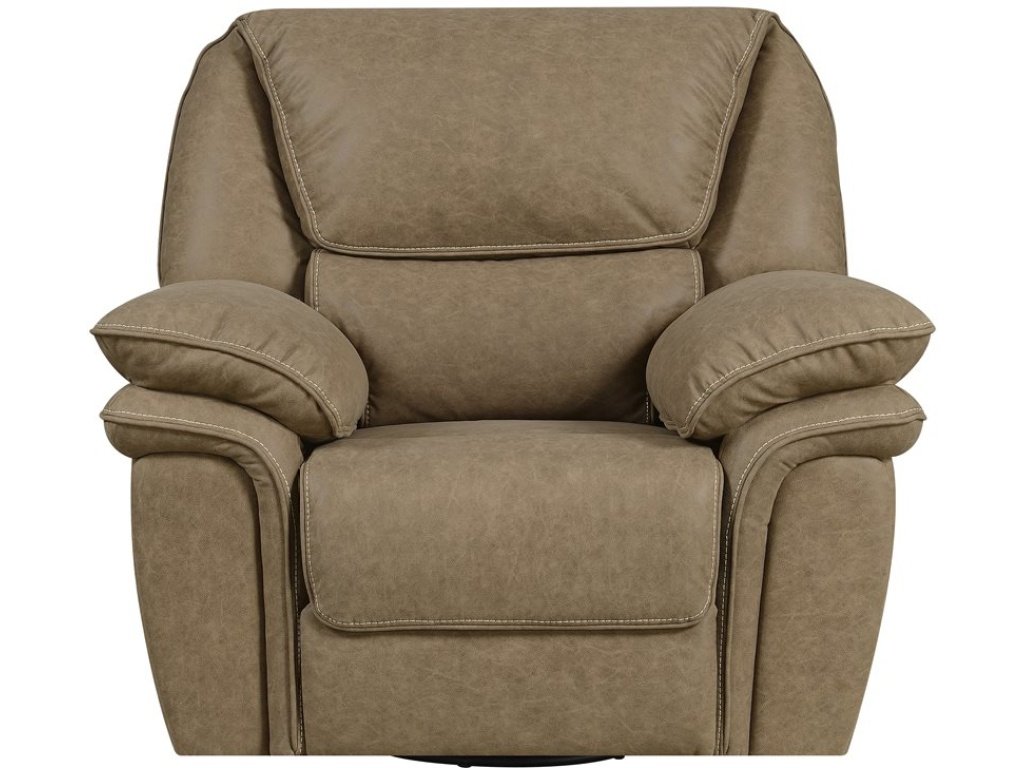 Swivel Glider Recliner-Light Brown