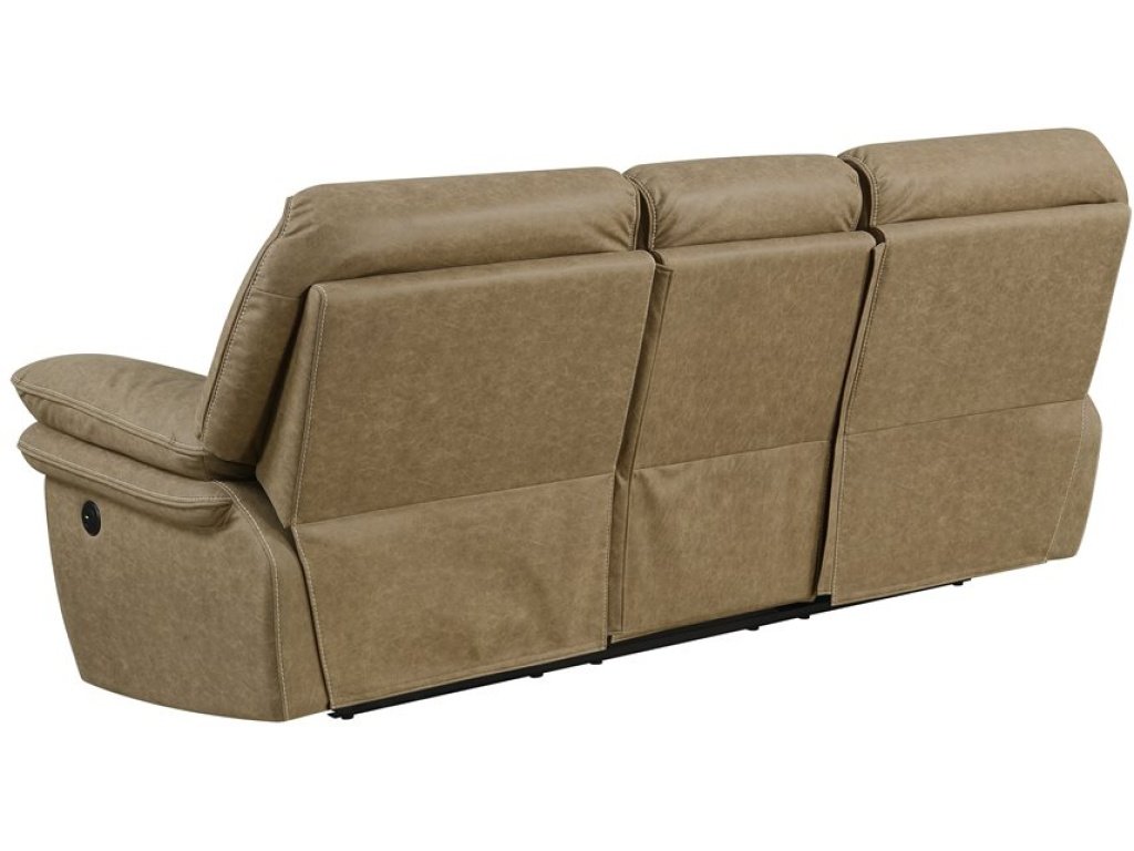 Power Sofa W /  Usb Power Outlet-Light Brown