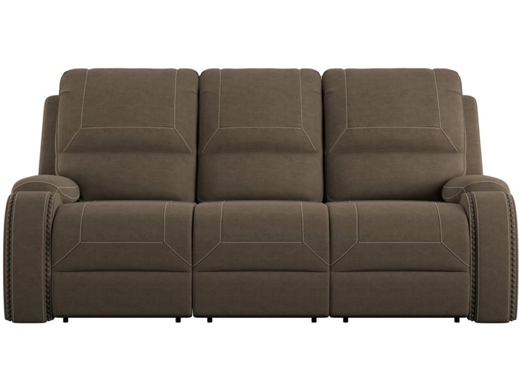 Motion Sofa W /  Dropdown Table & Usb - Brown