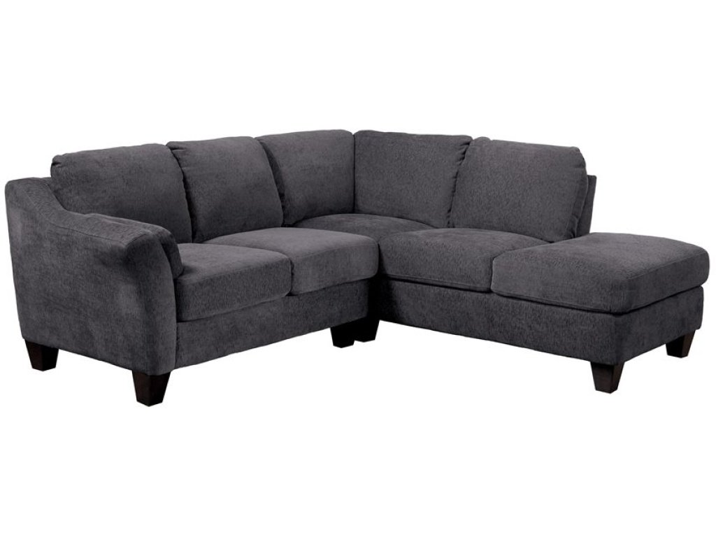 Clayton-2Pc Sectional W / 2 Pillows-Grey