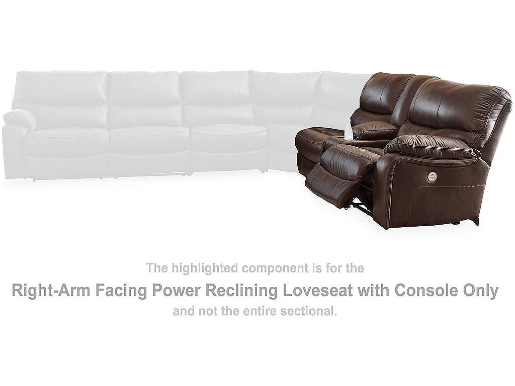 Family Circle Right-Arm Facing Power Reclining Loveseat with Console