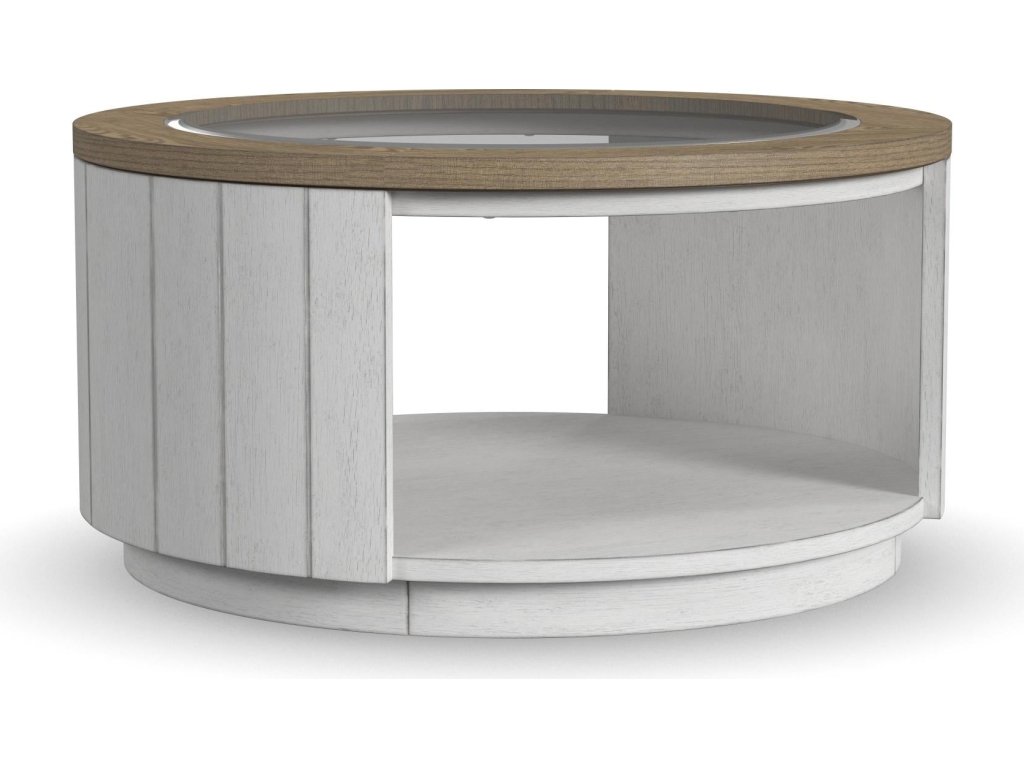 Melody White Round Coffee Table with Casters