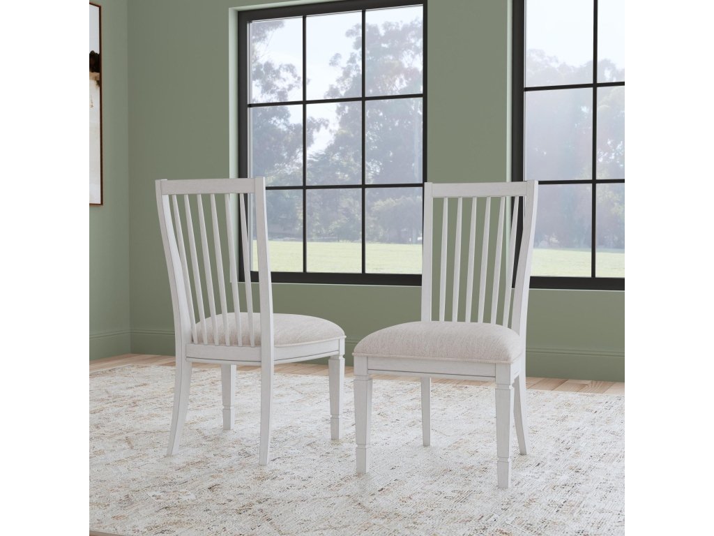 Melody White Fabric Upholstered Dining Chair