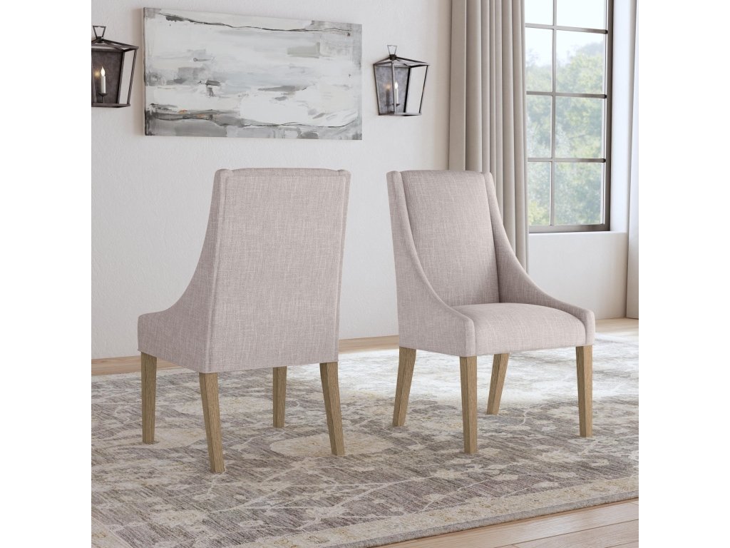 Lattice Brown Fabric Upholstered Dining Chair