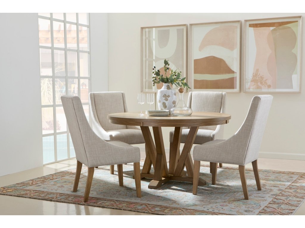 Lattice Fabric Upholstered Dining Chair