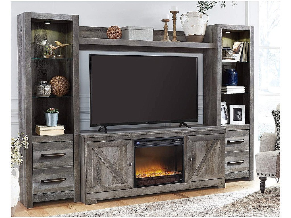 Wynnlow 4-Piece Entertainment Center with Electric Fireplace