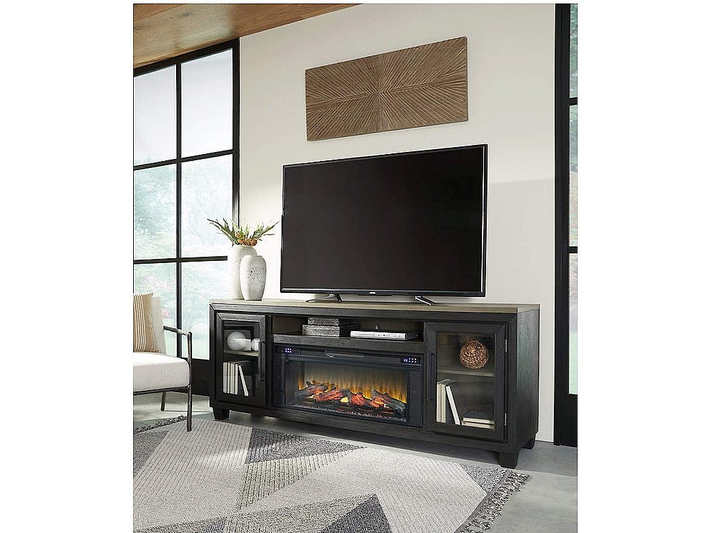 Foyland 83" TV Stand with Electric Fireplace