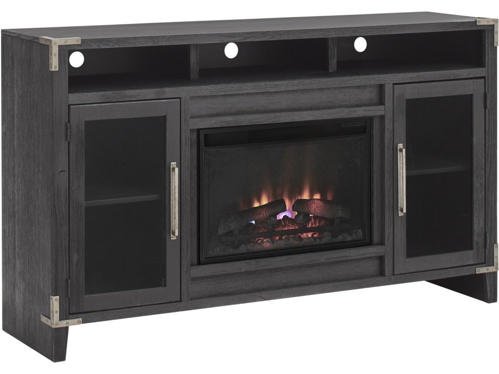 66" Highboy Fireplace Console