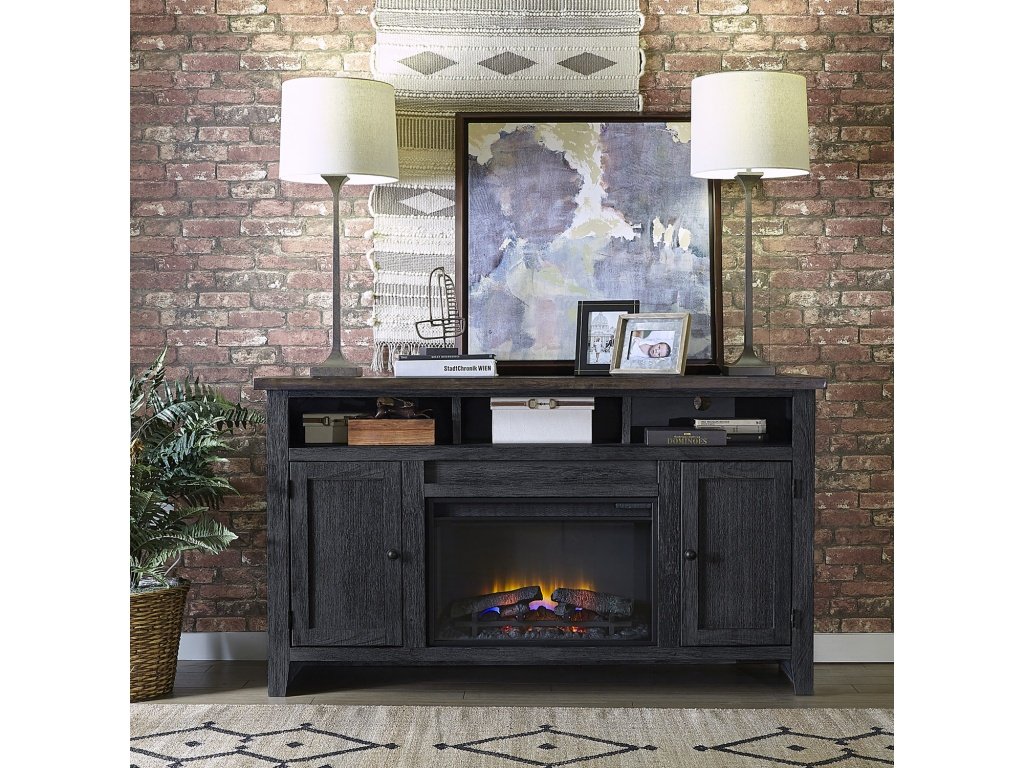 65" Fireplace Console W/ 2 Doors