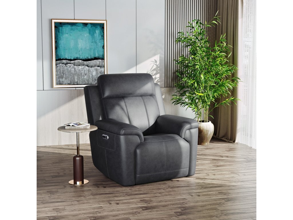 Amelia Charcoal Leather Slumberland Exclusive