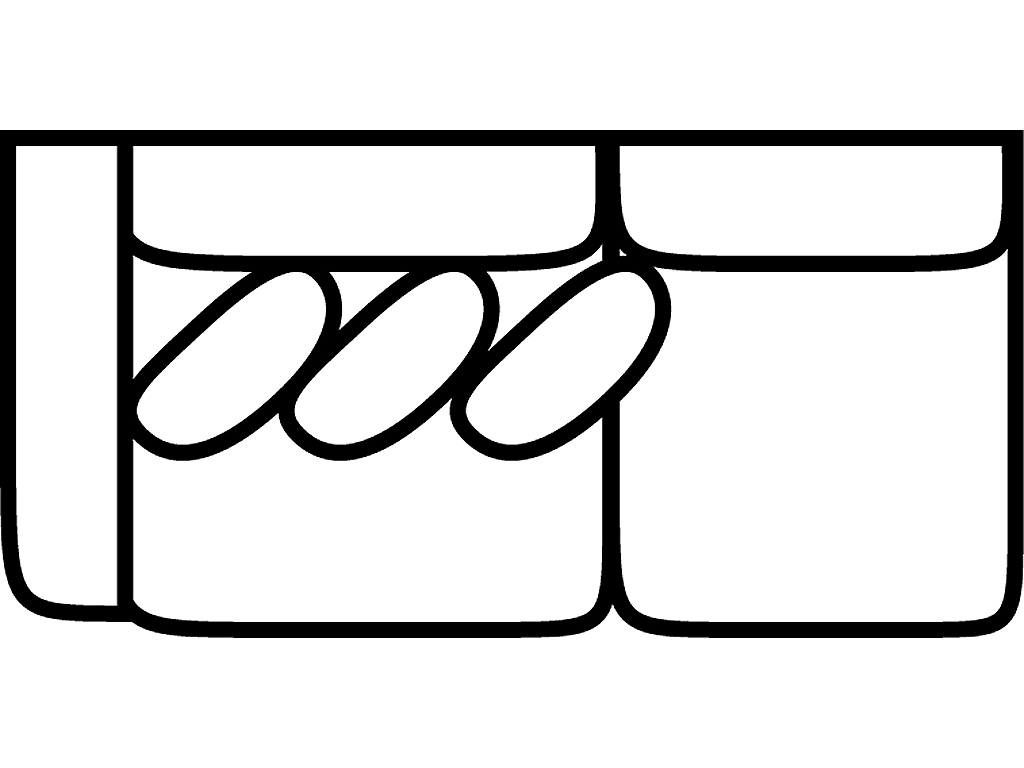 LSF 1 Arm Sofa (2 Over 2)