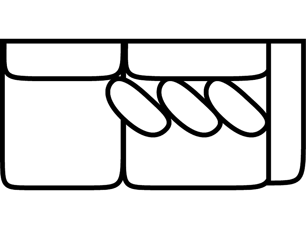 RSF 1 Arm Sofa (2 Over 2)