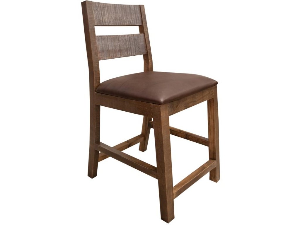 Faux Leather Seat 30" Barstool