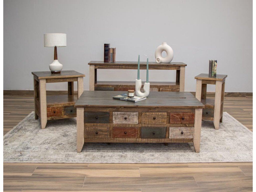 8 Drawers & Lift Top Cocktail Table