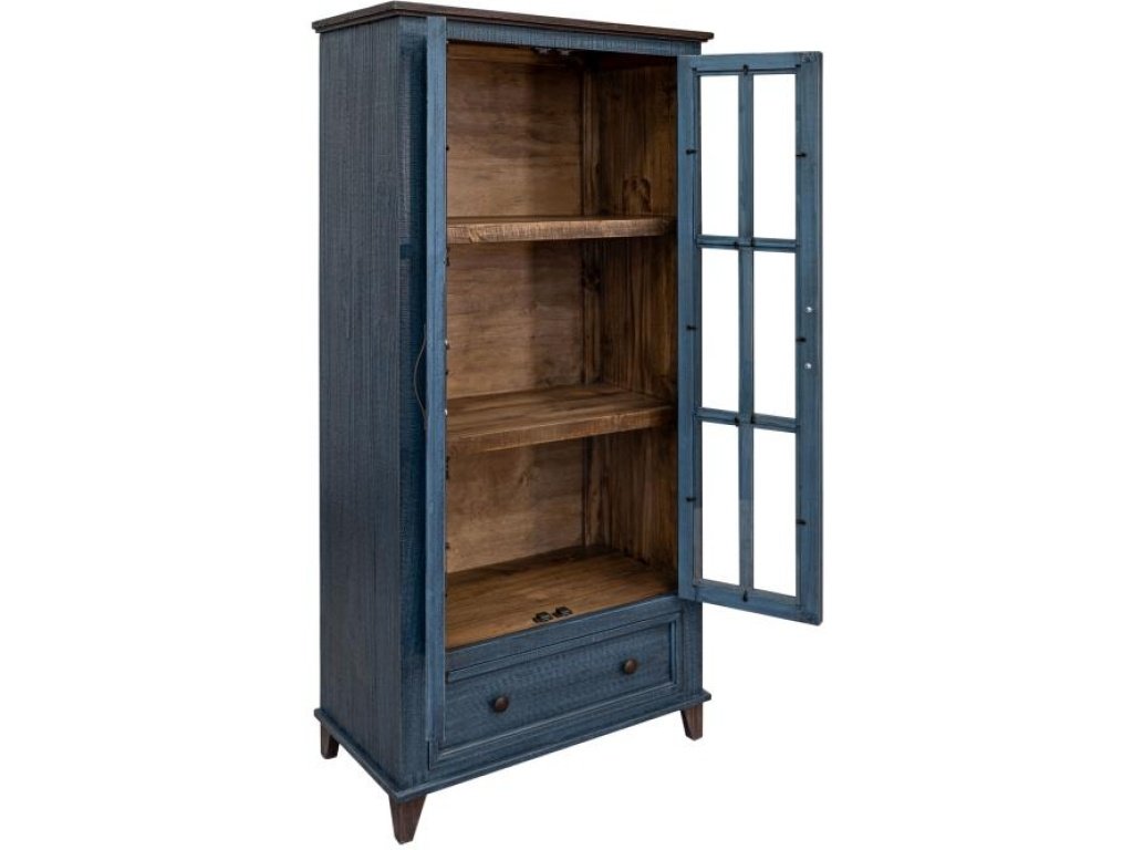 1 Drawer 2 Glass Doors Cabinet