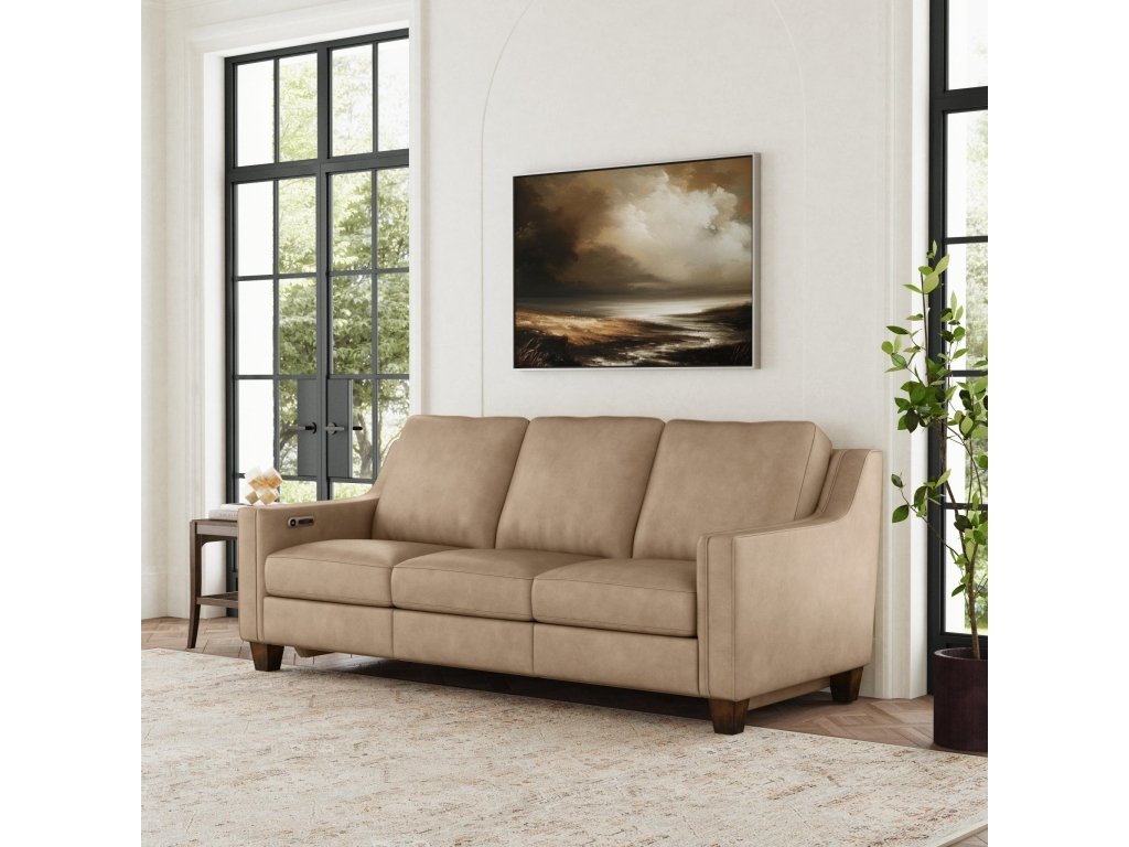 Finley Leather Power Inclining Sofa