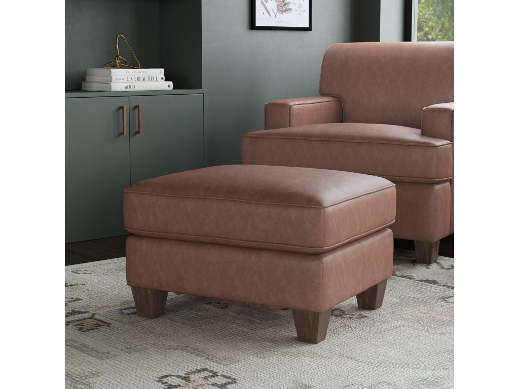 Dempsey Leather Ottoman