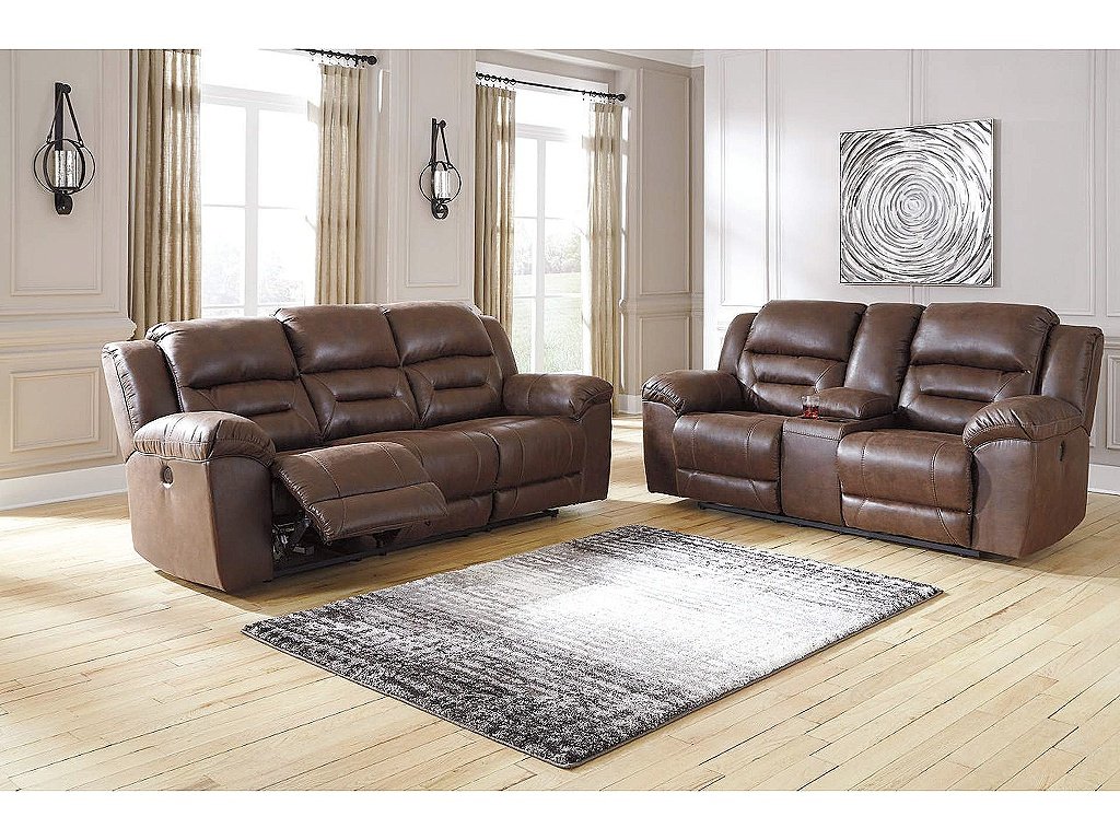 Stoneland Power Reclining Sofa and Loveseat