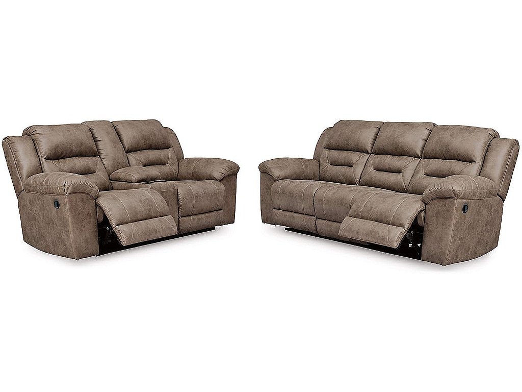 Stoneland Reclining Sofa and Power Reclining Loveseat