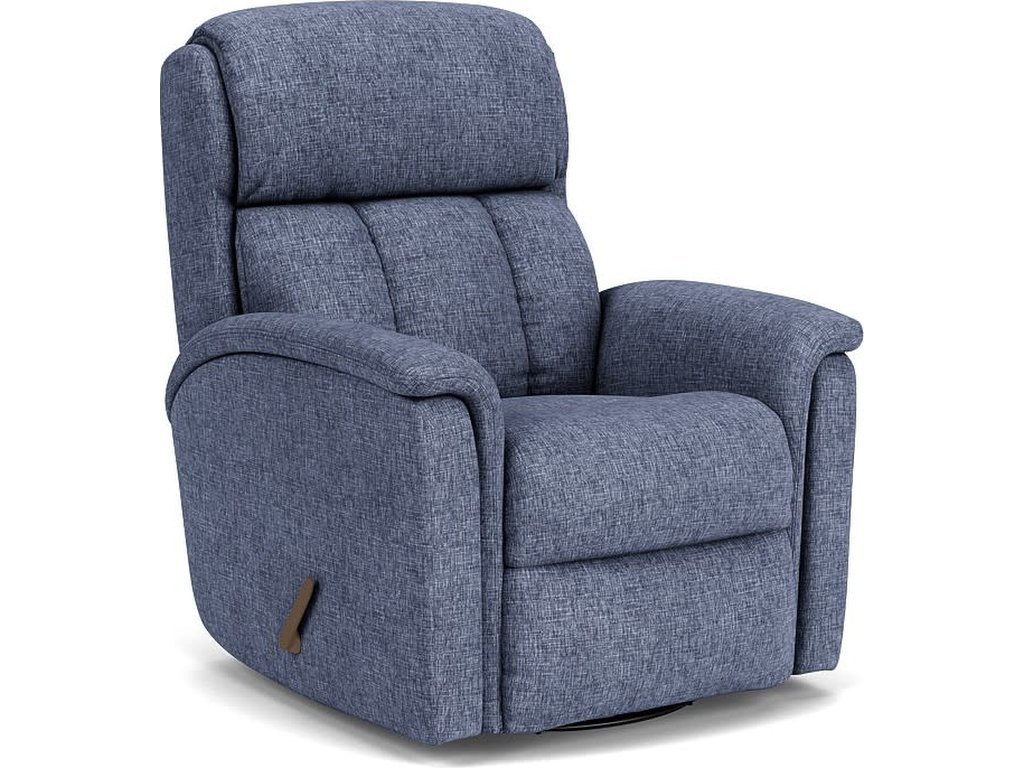 Luna Fabric Swivel Gliding Recliner