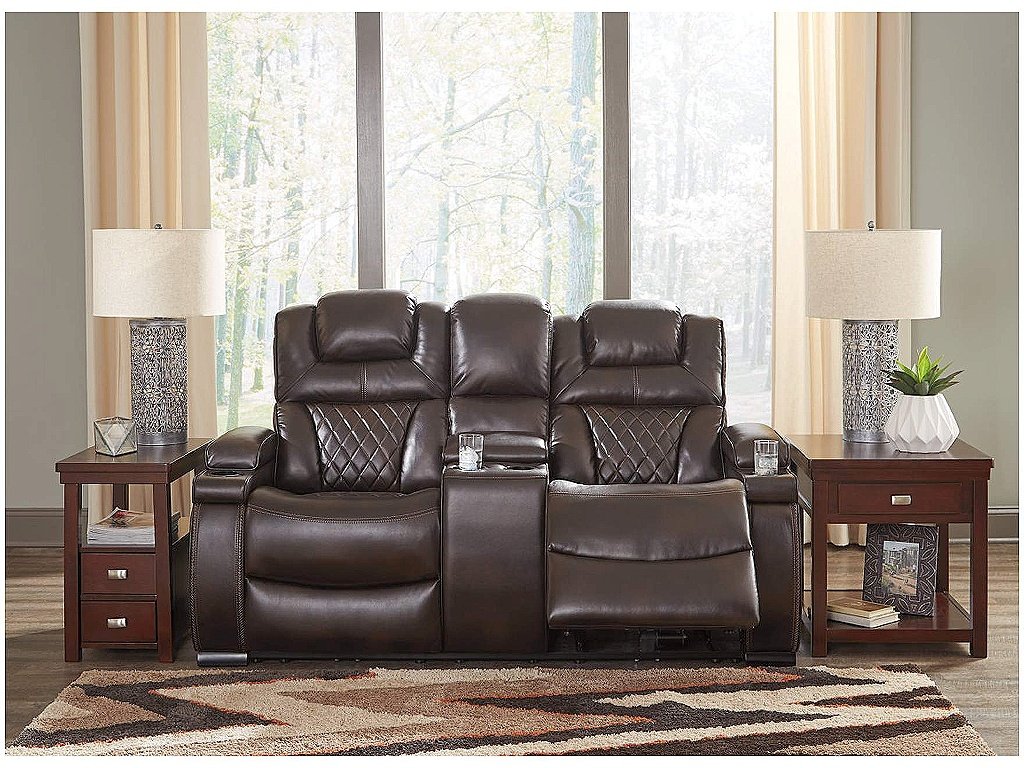Warnerton Power Reclining Loveseat with Console