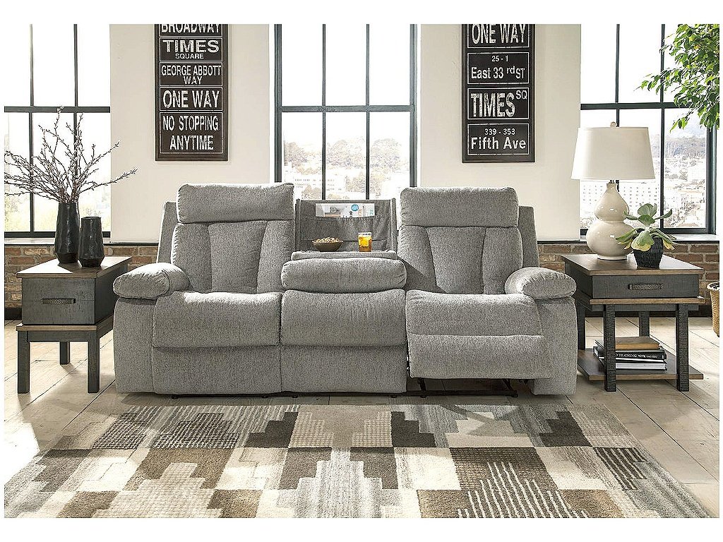 Mitchiner Reclining Sofa with Drop Down Table