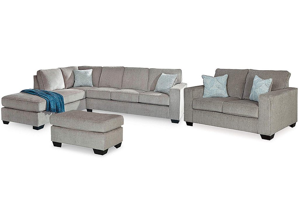 Altari 2-Piece Sectional with Chaise, Loveseat and Ottoman